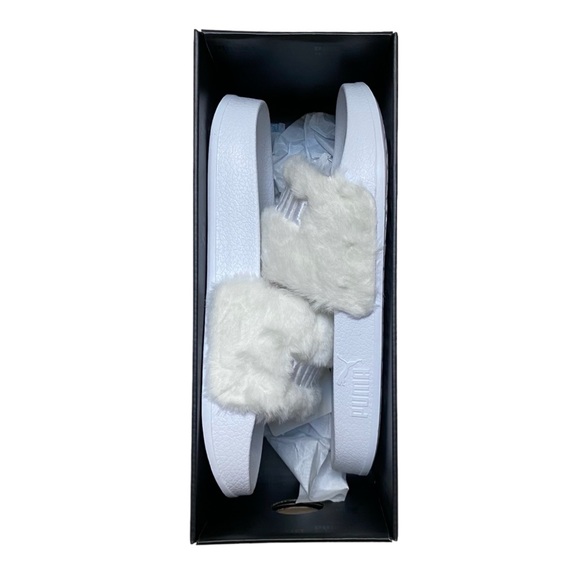 Puma x Fenty Leadcat, White Faux Fur, Size 8, NIB - Picture 2 of 4